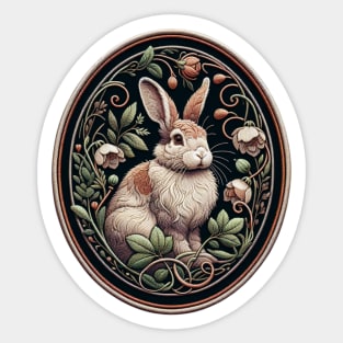 Storybook Bunny Embroidered Patch Sticker